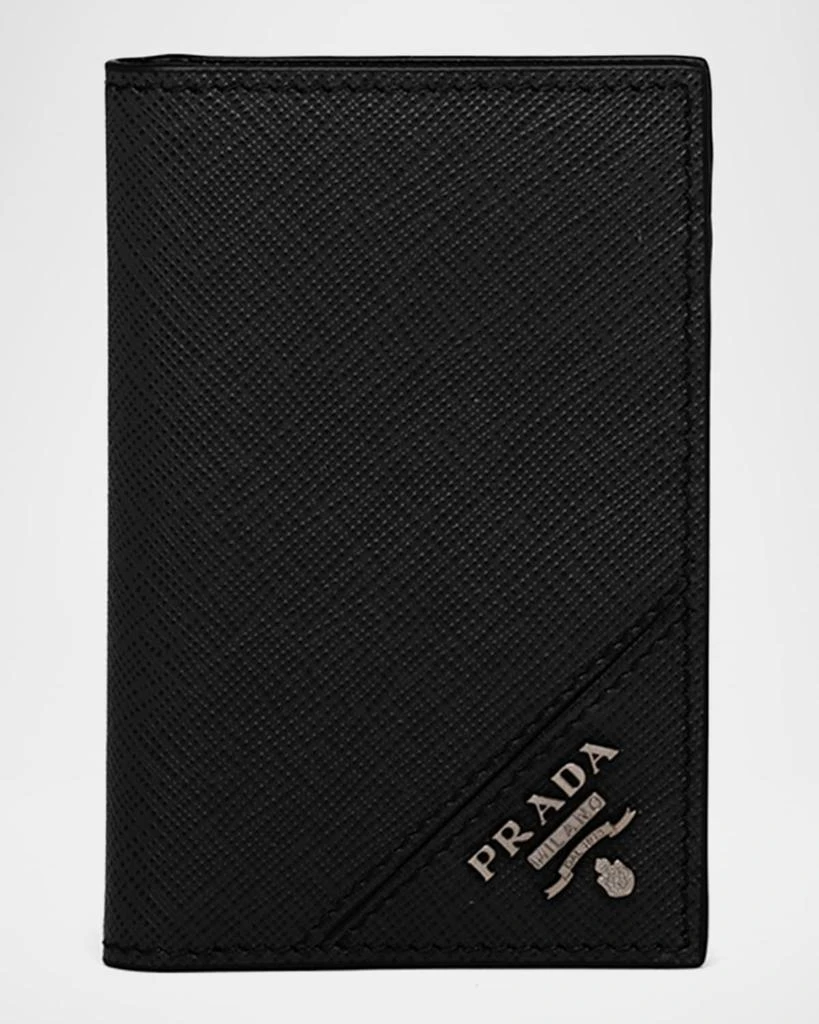Prada Folding Saffiano Leather Card Holder 1