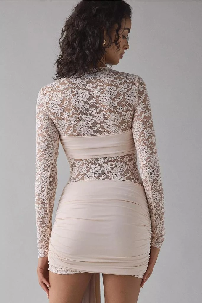 Lioness Midnight Sheer Lace Tie-Front Overlay Mini Dress  On Sale Now with  Up to 50% Off | Discover Exclusive Deals & Savings at BeyondStyle   Authentic Lioness Dresses|womens|Women's with Limited-Time Discounts,