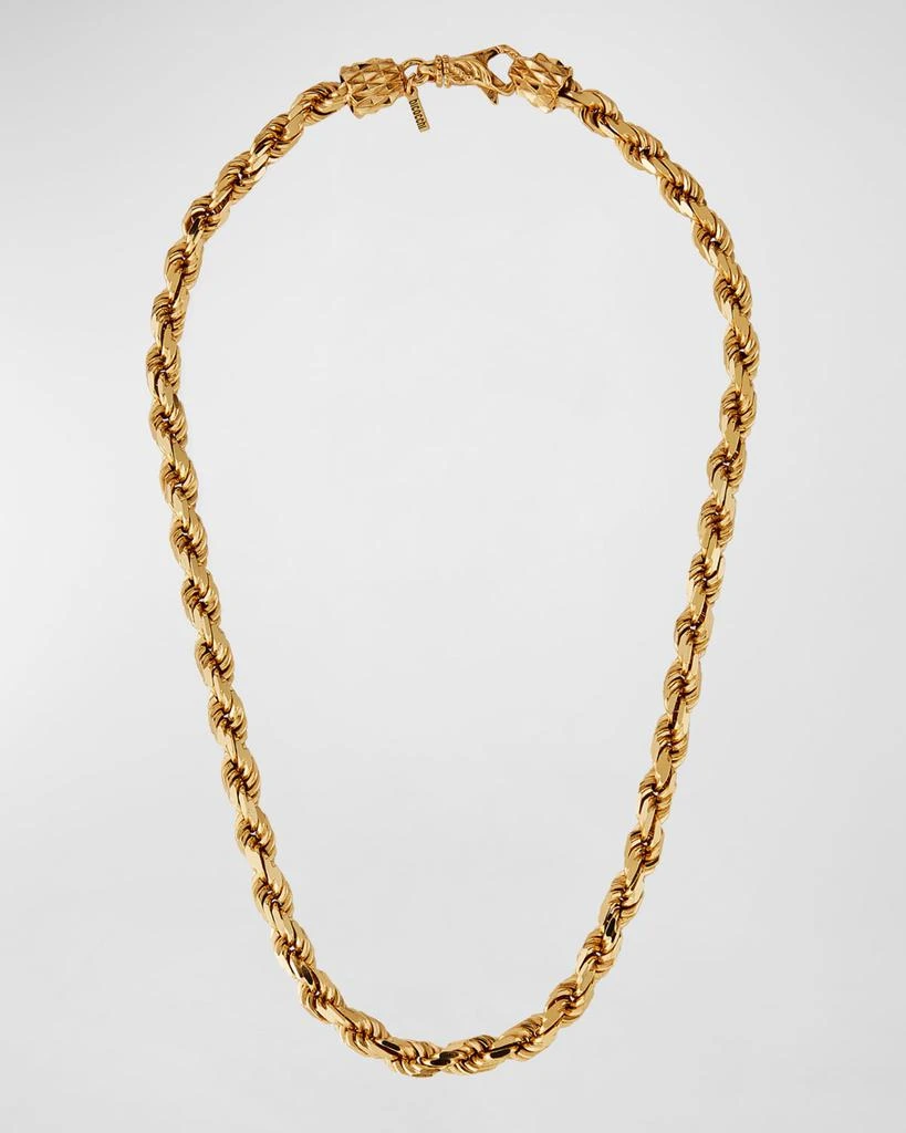 Emanuele Bicocchi Men's French Rope Chain Necklace, Golden 1