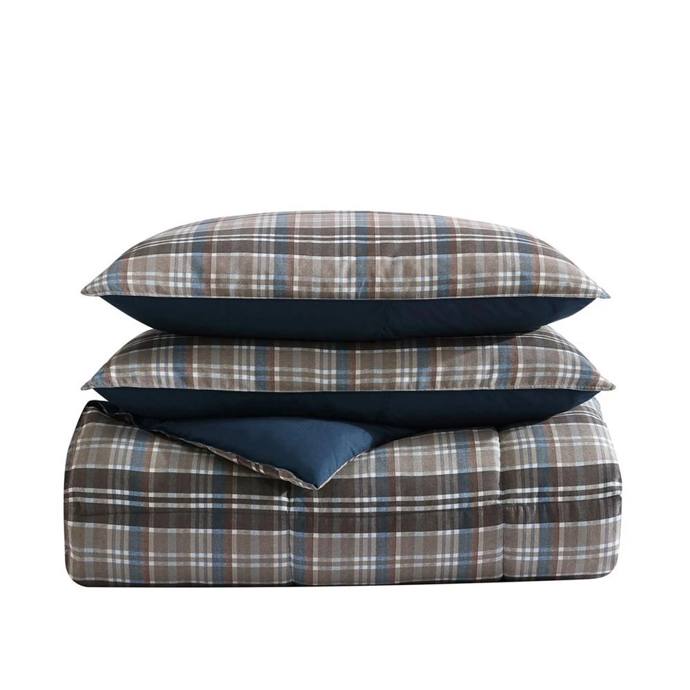 Eddie Bauer Rugged Plaid Micro Suede Down Alternative Reversible 2 Piece Comforter Set 3