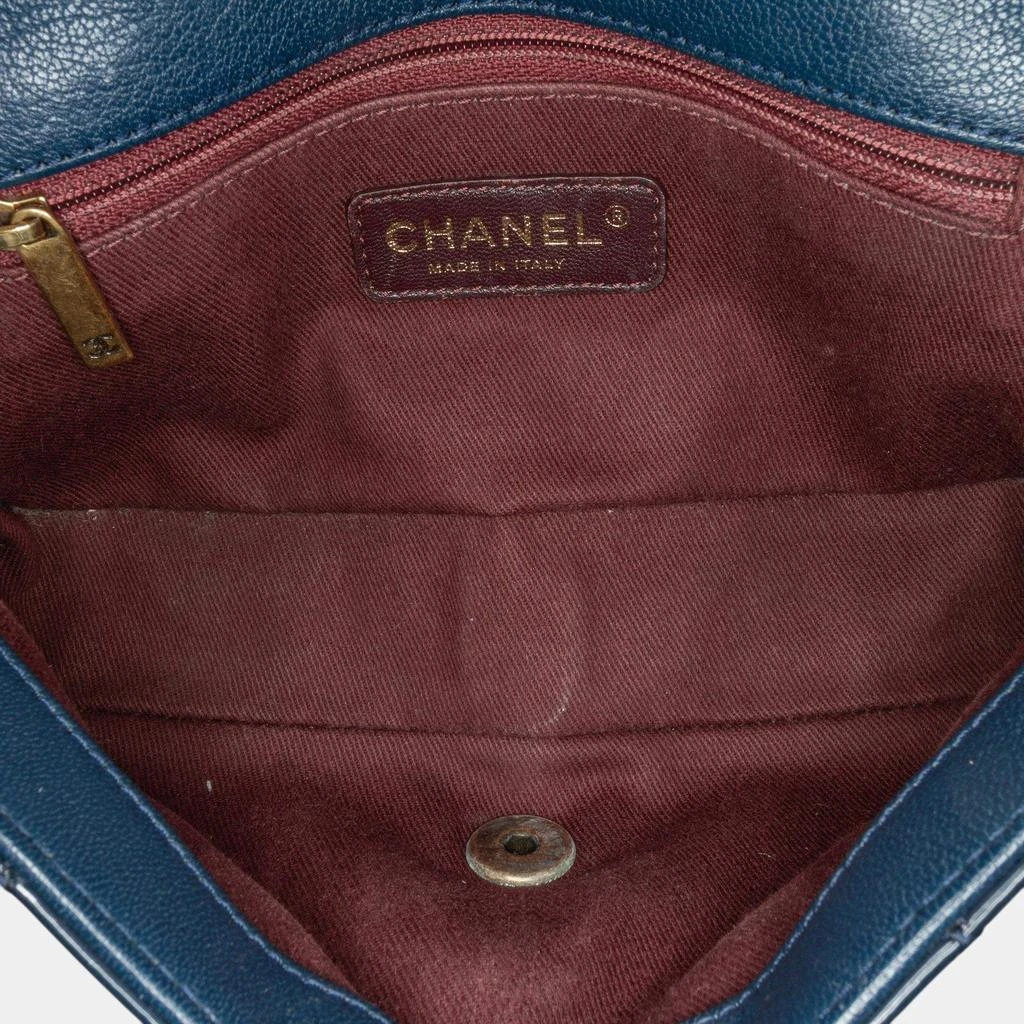 Chanel Chanel Navy Blue Paris-Salzburg Small Patent and Goatskin CC Eyelet Flap 4