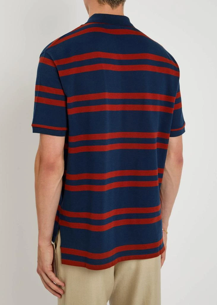 Valentino Chez Valentino striped piqué cotton polo shirt 3