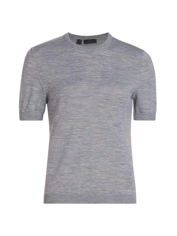 Saks Fifth Avenue Sand Merino Wool T-Shirt 6