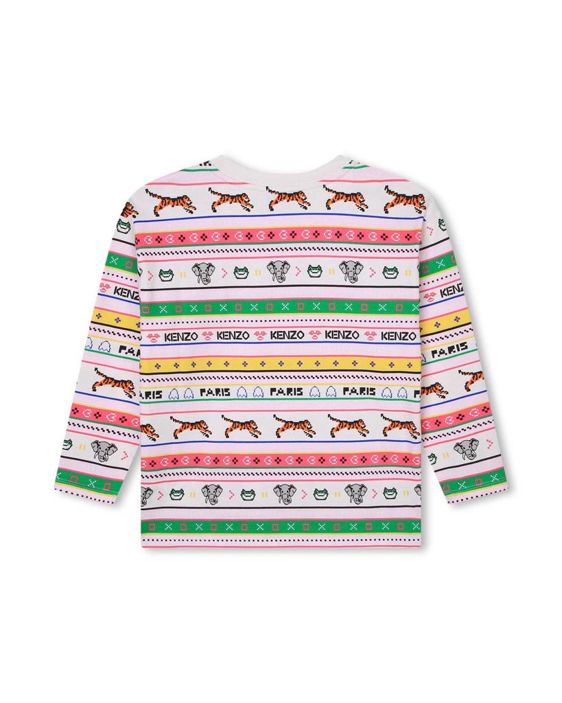 Kenzo T-Shirt Manches Longues Rice - Enfant Fille - Kenzo Kids