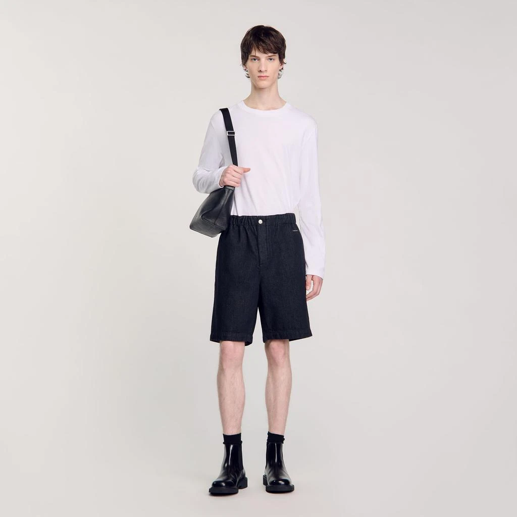 Sandro Raw denim Bermuda shorts 1