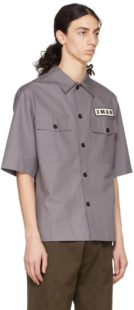 3MAN Grey Cotton Shirt 2