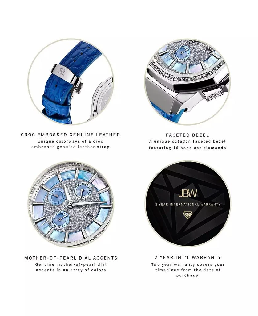 Jbw Men's 10 YR Anniversary Saxon Diamond (1/6 ct.t.w.) & Stainless Steel Watch 4
