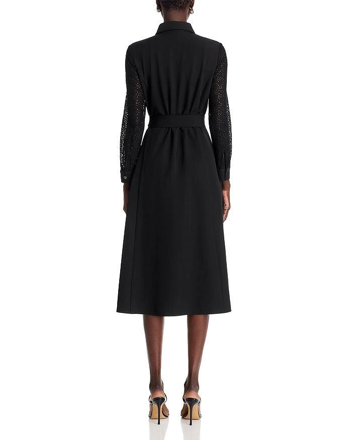 black lace midi dress L'AGENCE Jennifer Lace Midi Dress In Black main image 1