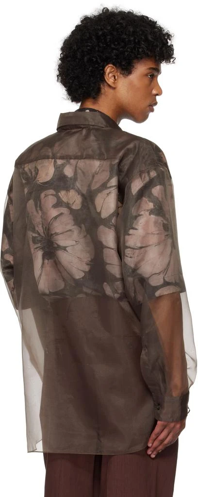 Dries Van Noten Brown Organza Shirt 3