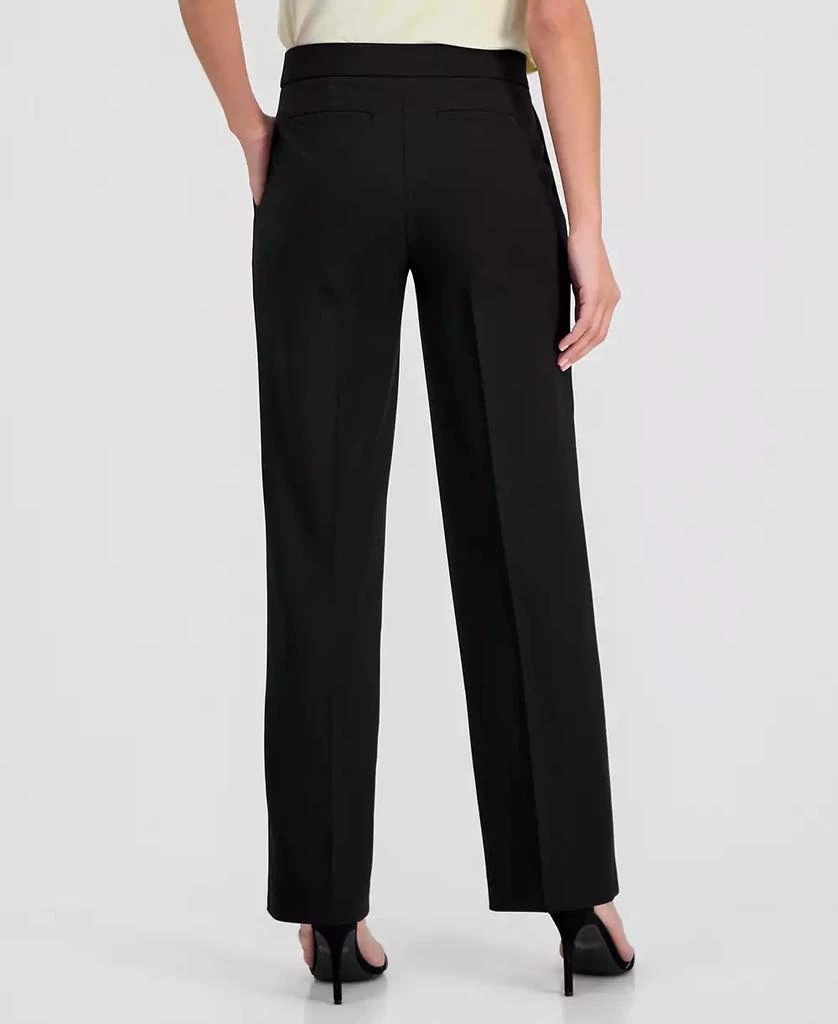 Anne Klein Women
s Pull-On Mid-Rise Wide-Pants 2