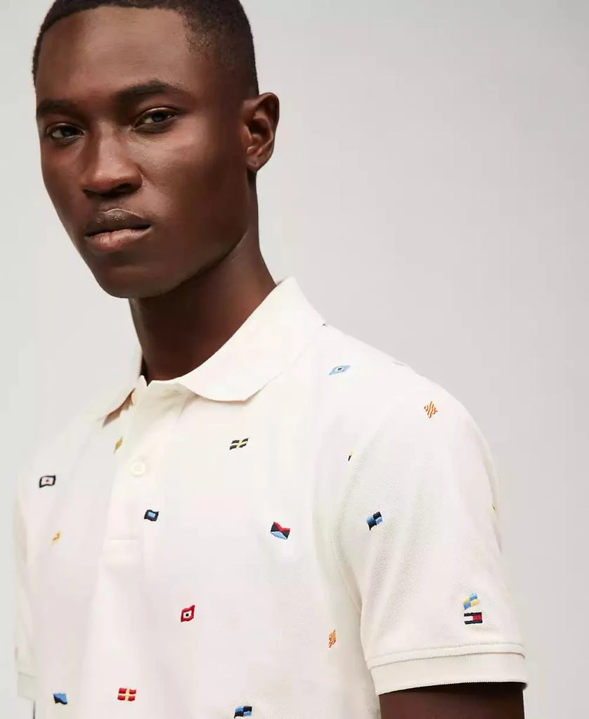 Tommy Hilfiger Men's Regular Fit Allover Flag Polo Shirt 3