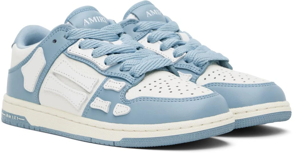 AMIRI Kids Blue & White Skel-Top Low Sneakers 4