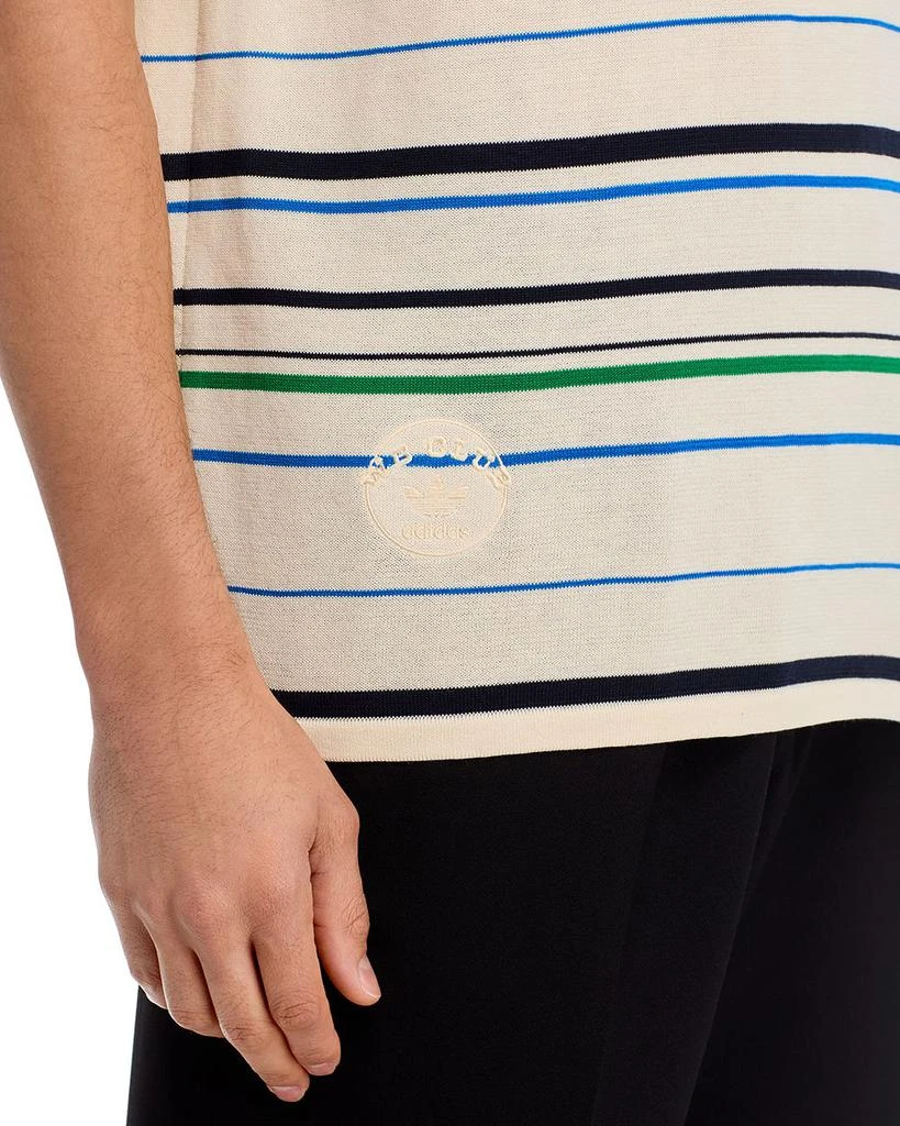 Adidas Regular Fit Striped Knit Polo 4
