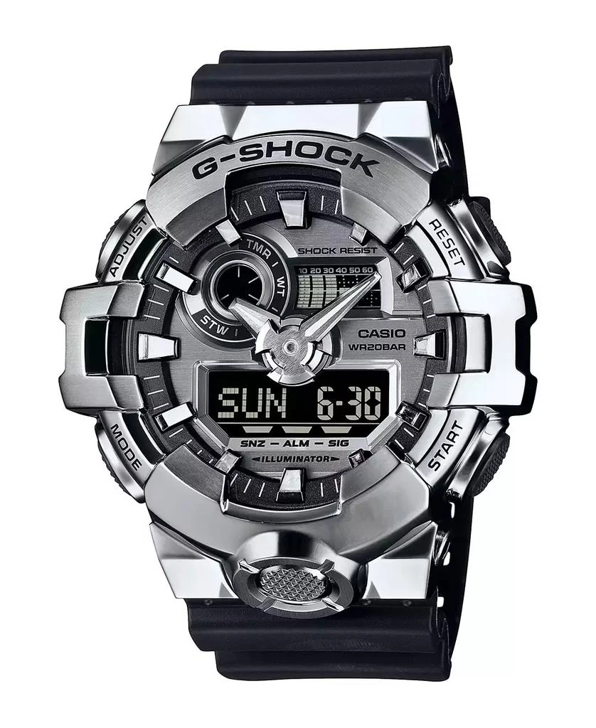 G-Shock Men's Japanese Quartz Black Resin Watch, 53.4mm, GM700-1A 1