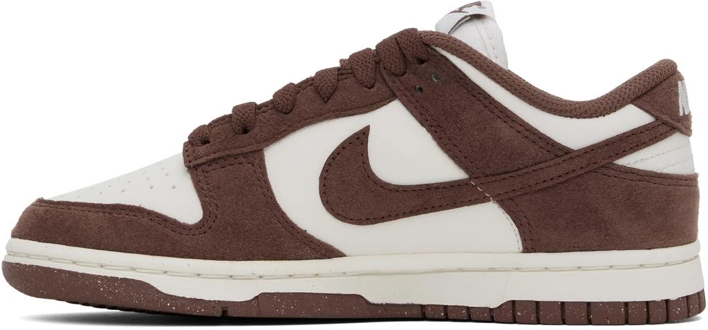 NIKE White & Brown Dunk Low Sneakers 3
