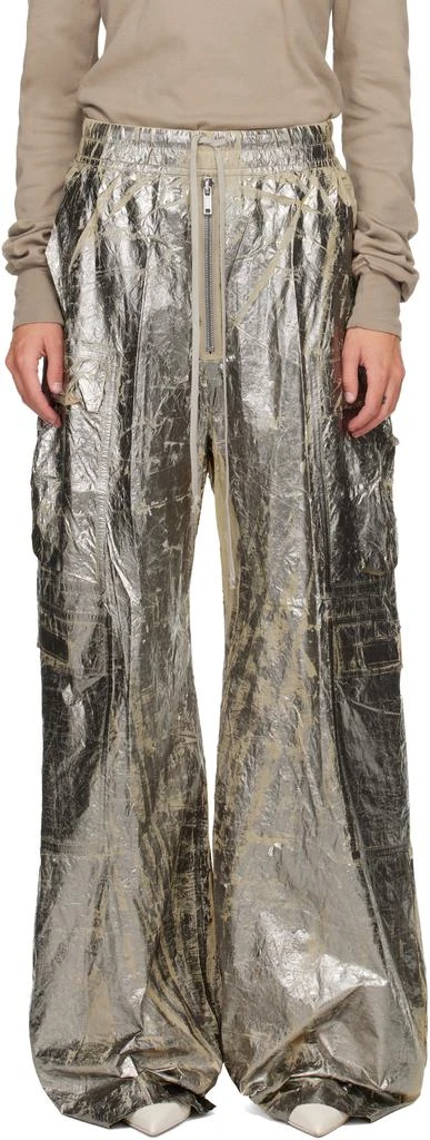 Rick Owens Silver Concordians Double Jumbo Belas Cargo Pants 1