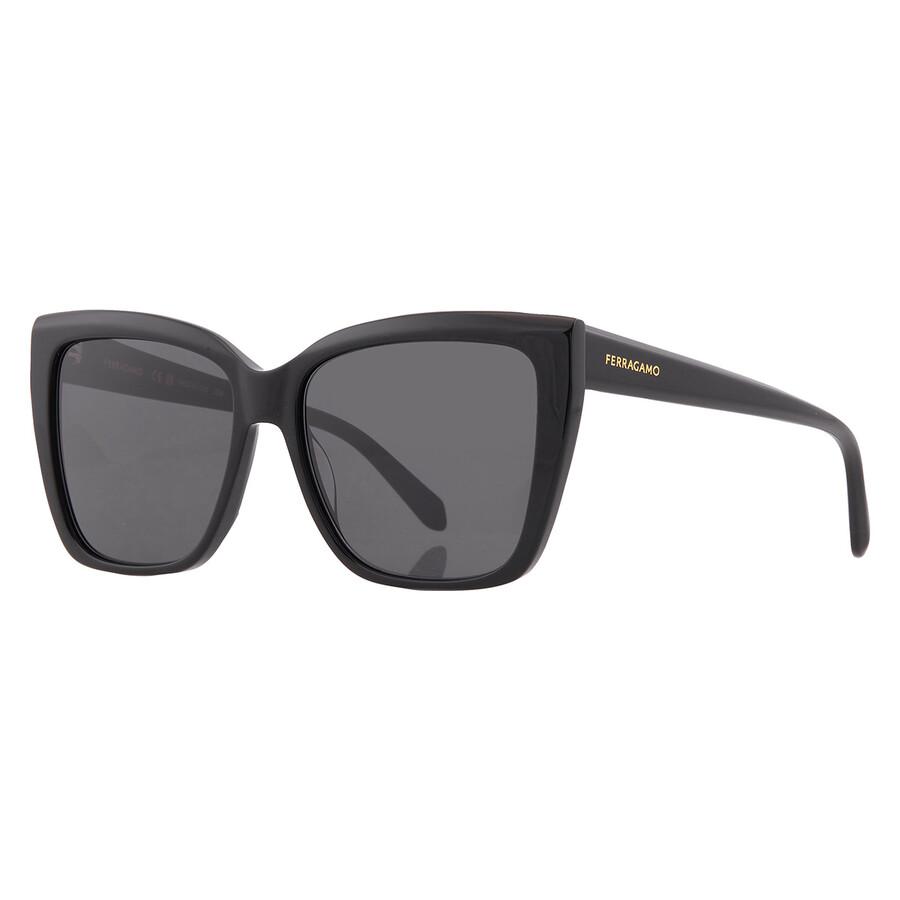 Salvatore Ferragamo Dark Grey Cat Eye Ladies Sunglasses SF1102S 001 58