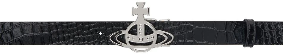 Vivienne Westwood Black Line Orb Buckle Belt 1