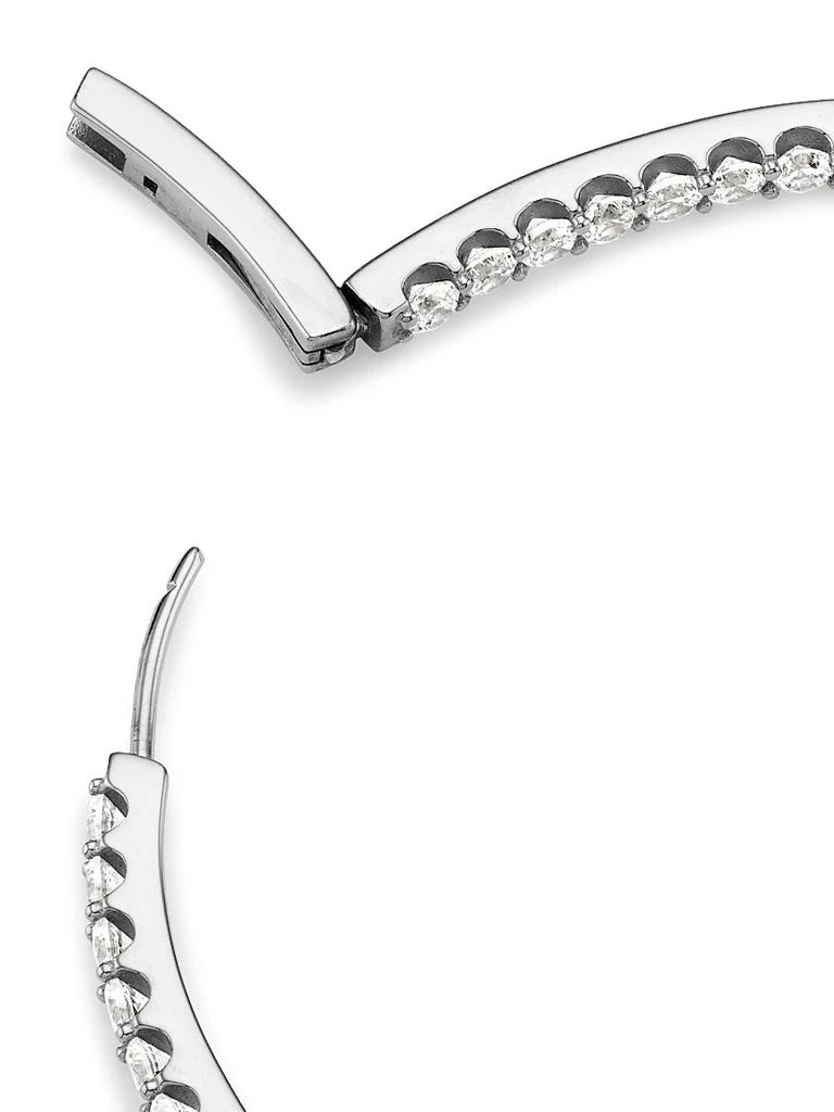 Adriana Orsini Tennis Perfect Sterling Silver & Cubic Zirconia Inside-Out Hoops 3