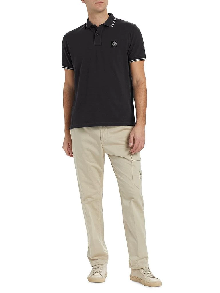 Stone Island Cotton-Blend Patch Polo Shirt 2