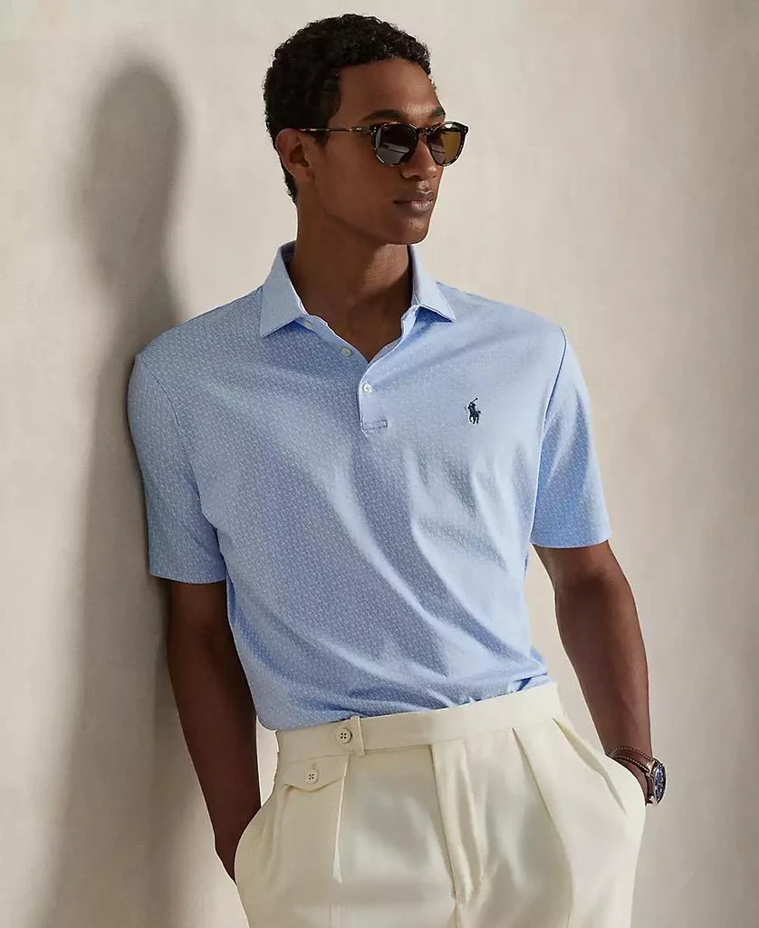 Polo Ralph Lauren Men's Classic-Fit Soft Cotton Polo Shirt - Office Blue Mini Hat Crop - Size L
