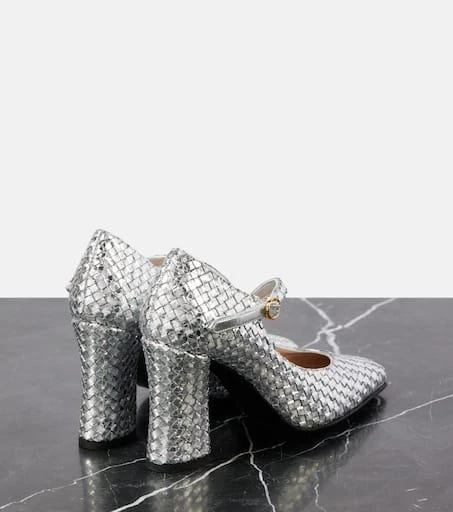 Bottega Veneta Step metallic leather Mary Jane pumps 2