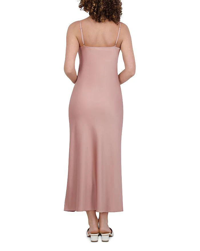 Point Satin Straight Slip Dress 2