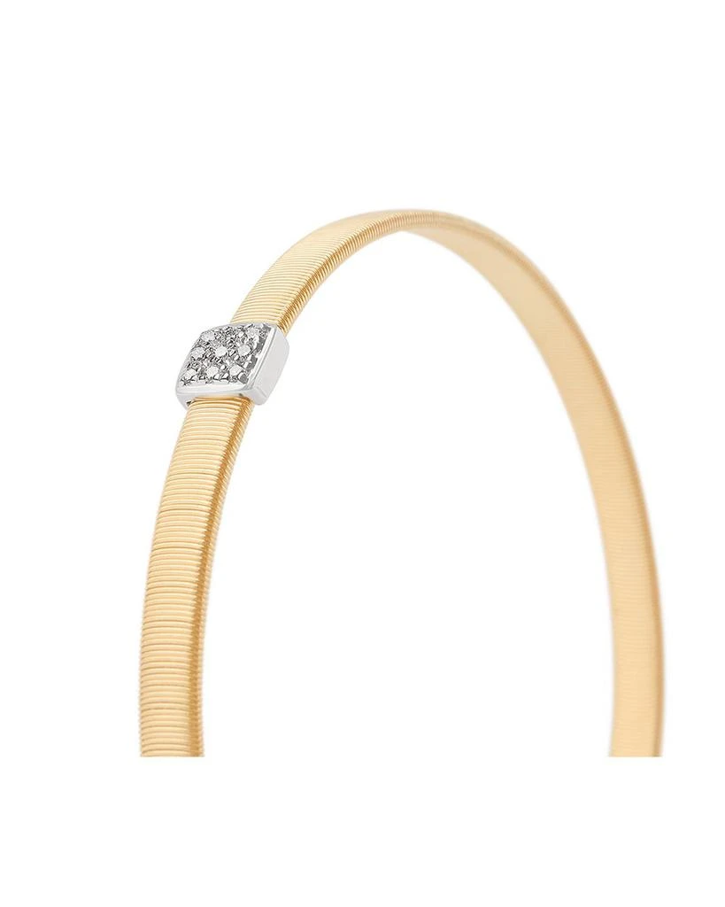 Marco Bicego 18K White & Yellow Gold Masai Diamond Medium Stackable Bracelet 4