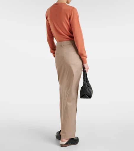 Brunello Cucinelli Pleated low-rise cotton-blend maxi skirt 3