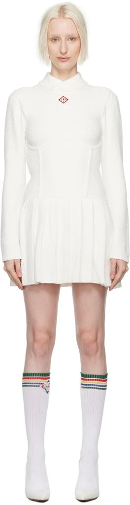 Casablanca White Boucle Bustier Tennis Minidress 1