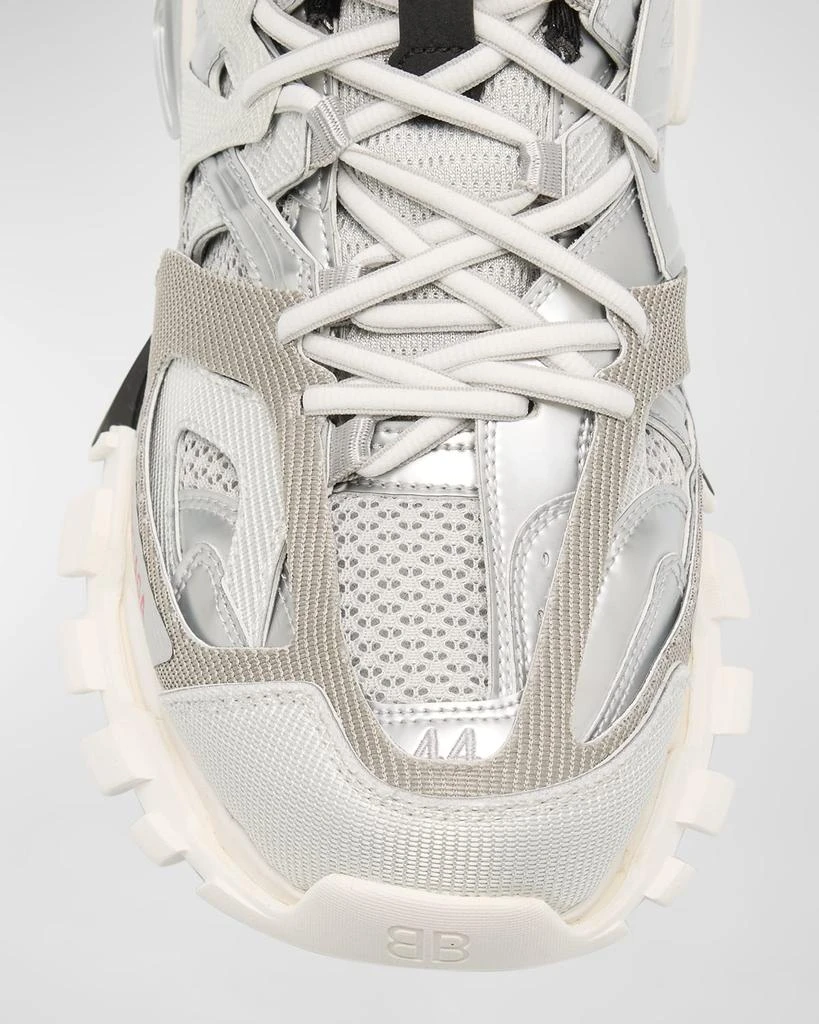 Balenciaga Men's Track Metallic Mesh Sneakers 5