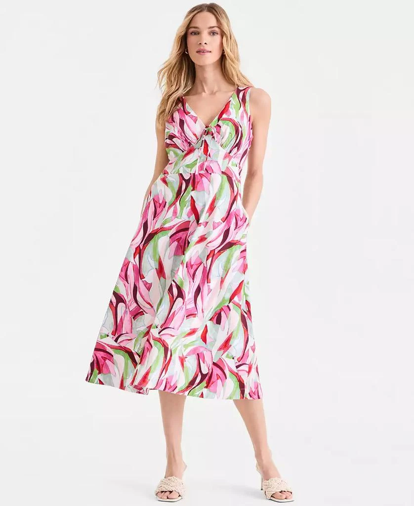 knee length dresses for ladies Petite Rainbow Stripe Sleeveless Maxi Dress Multi / S-P