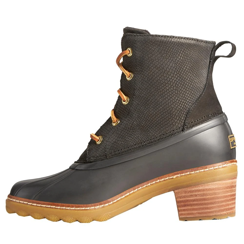 Sperry Saltwater Heel Embossed Round Toe Lace Up Boots 3