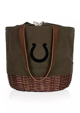 Heritage Nfl Indianapolis Colts Coronado Canvas And Willow Basket Tote 1