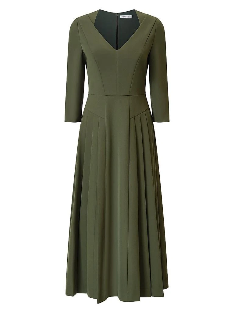 Kay Unger Enola Stretch-Crepe V-Neck Midi-Dress - Dresses & Skirts - Free  Shipping - BeyondStyle
