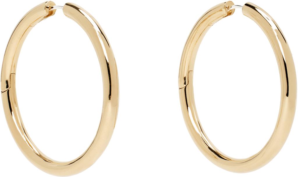 Laura Lombardi Gold Large Seamless Hoop Earrings