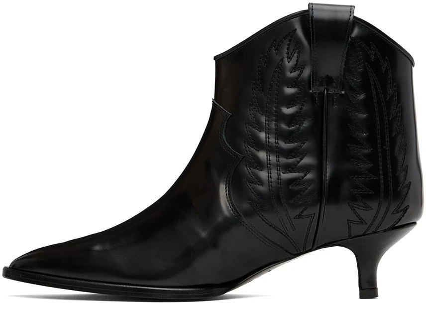 Toga Pulla Black Western Heeled Boots 3