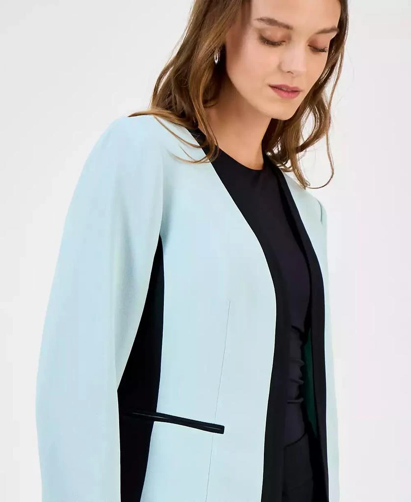Kasper Women's Contrast-Trim Open-Front Blazer 3