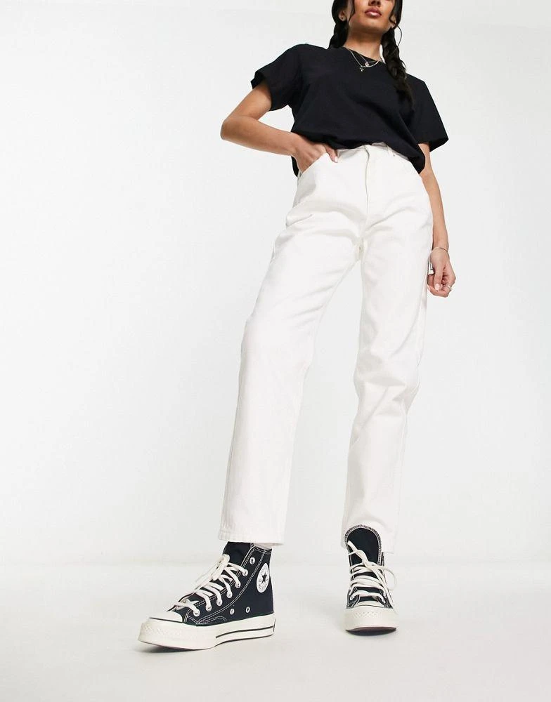 Pull&Bear Pull&Bear high waisted mom jeans in white 1