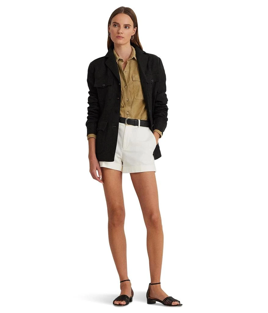 Lauren Ralph Lauren Belted Cotton-Linen Herringbone Jacket 4