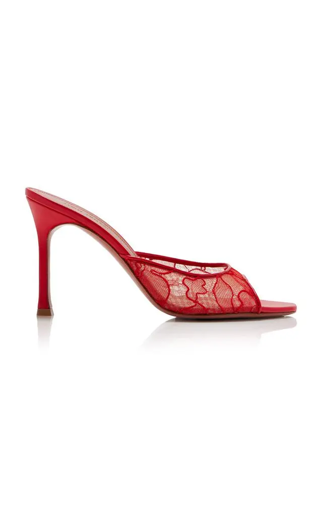 Amina Muaddi Amina Muaddi Alexa Lace Mules - Moda Operandi 1