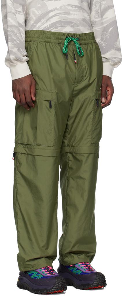 Moncler Khaki Zip Panel Cargo Pants - Clothing - Save Extra