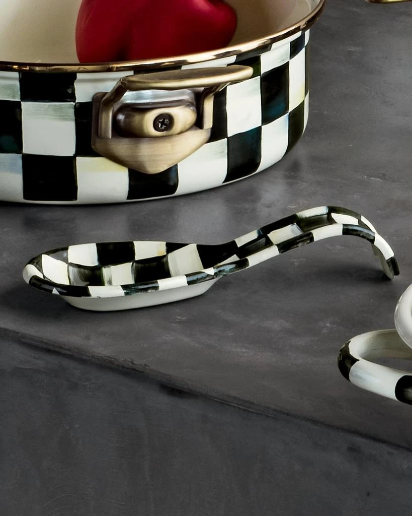 MacKenzie-Childs Courtly Check Enamel Spoon Rest 2