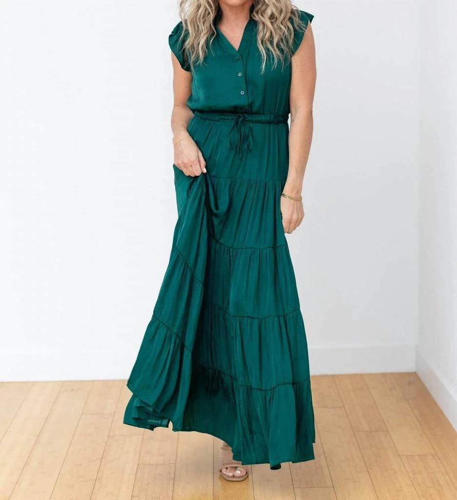Shop Pinch - Binky Satin Tiered Maxi Dress on Sale at BeyondStyle  Get 50%  Off Pinch - Binky Satin Tiered Maxi Dress with Limited-Time Flash Deals,  Exclusive Discounts, and Special Offers.