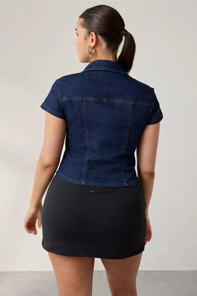BDG BDG Polly Denim Slim Short Sleeve Button-Up Shirt 3