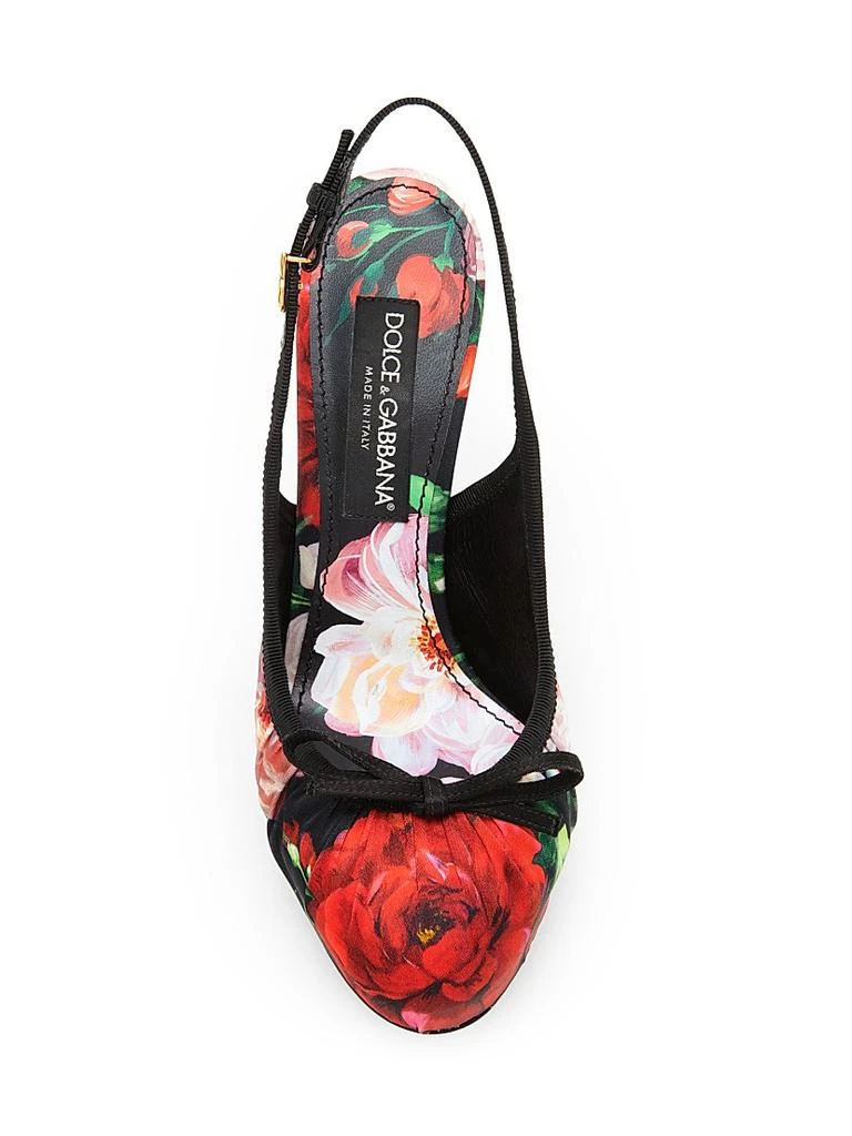 Dolce 
Gabbana Rose Satin 130MM Slingback Pumps 4