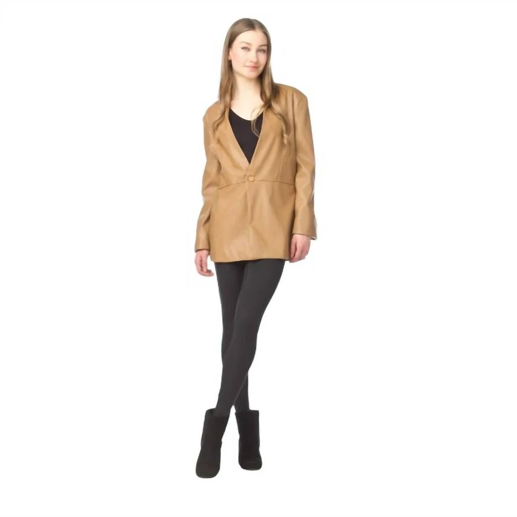 Papillon Papillon - Faux Leather Blazer 3