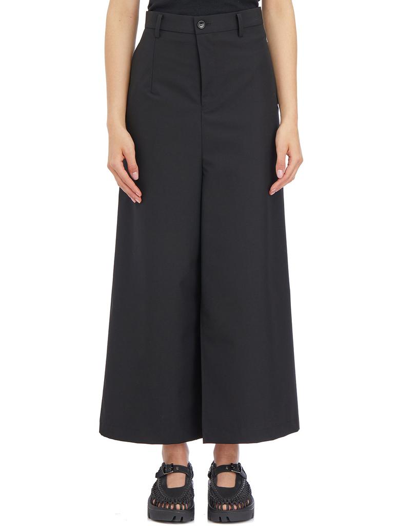Junya Watanabe Pleated Midi Skirt With Flared Design