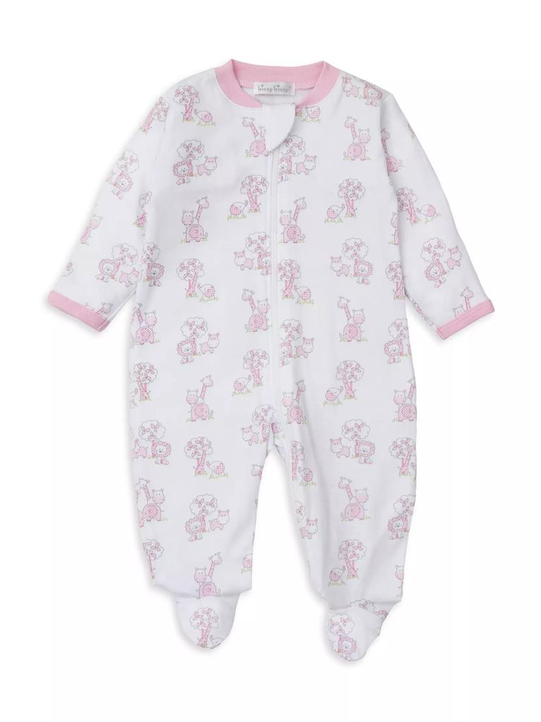 Kissy Kissy Baby Girl's Safari Print Footie