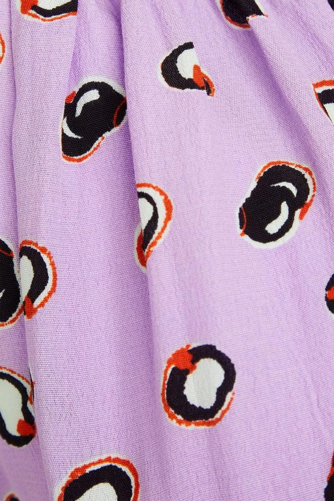 Diane von Furstenberg Lilia cutout printed crepe top 4